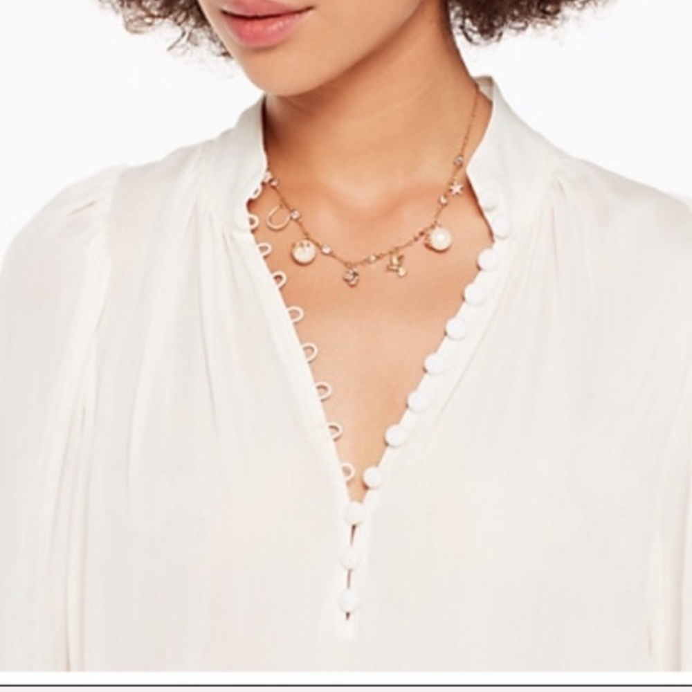 NWT Kate Spade Vintage charm gold tone necklace - Picture 5 of 6